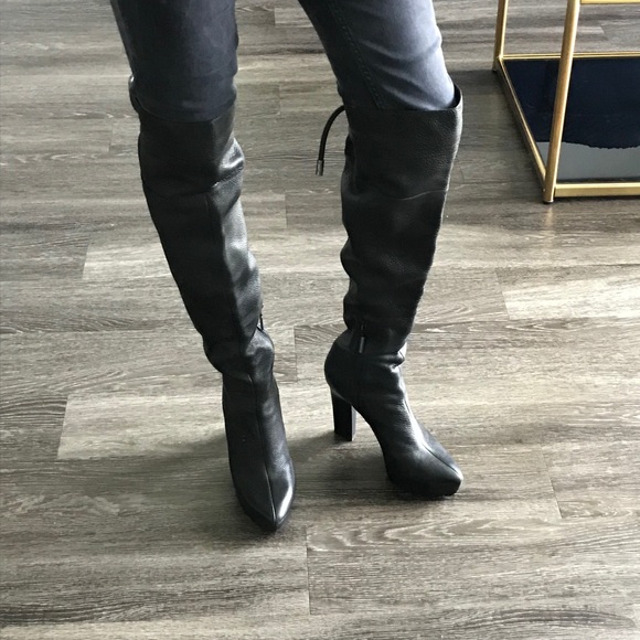 calvin klein thigh high boots